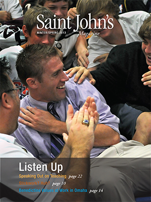 Photo of the cover of the 2013 Winter SJU Magazine