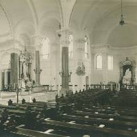 Early Construction of Interior of Sacred Heart Chapel (side altars)