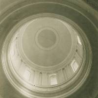 View into dome of Sacred Heart Chapel from the floor below dome