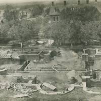 Completion of the outline of the foundation of Sacred Heart Chapel in 1912