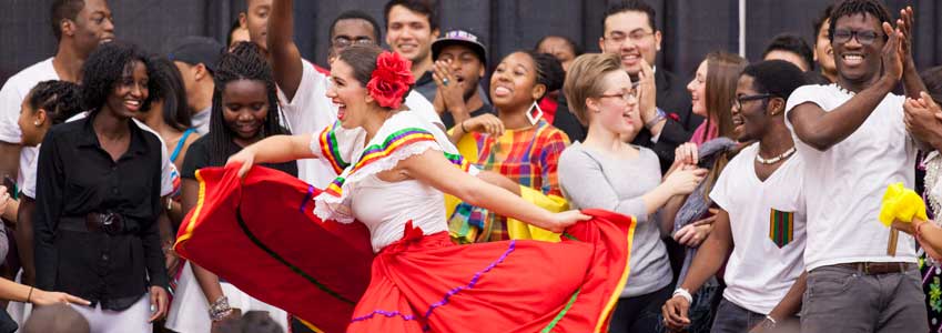 students performing at Festival of Nations