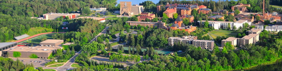 aerial view of sju