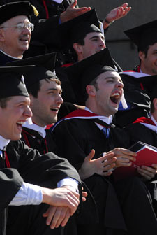 Commencement ceremonies for the class of 2008 took place on May 11 in the Abbey Church.