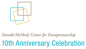 Photo of McNeely 10th anniversary celebration logo