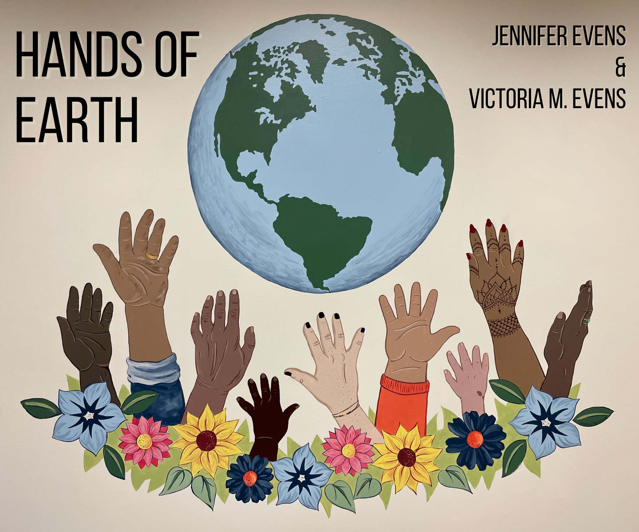 Hands of Earth Mural by Jennifer Ostlund Evens