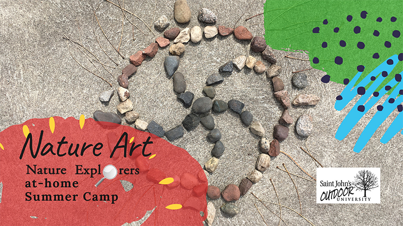 Nature Art summer camp - stone mandala pictred