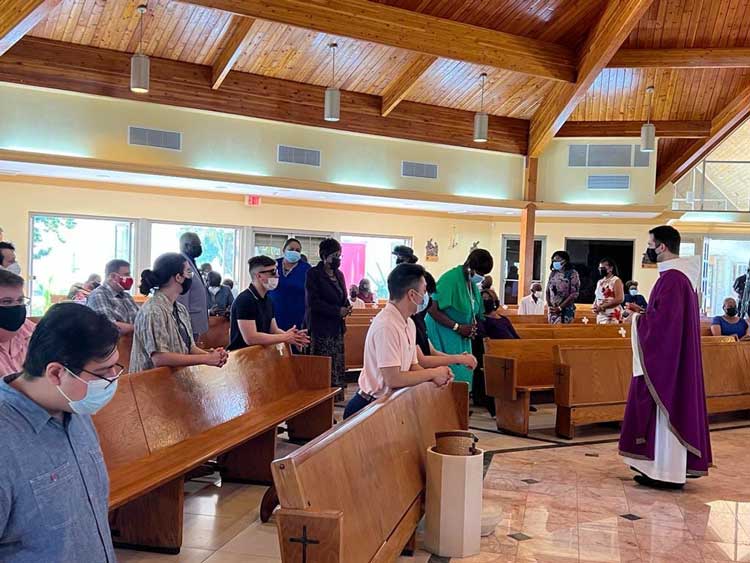 group at Mass