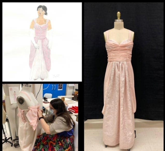 CSB student prepares costumes for production