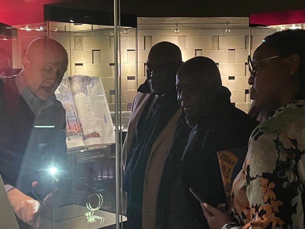 Prime Minister Philip Davis looks at The Saint John's Bible