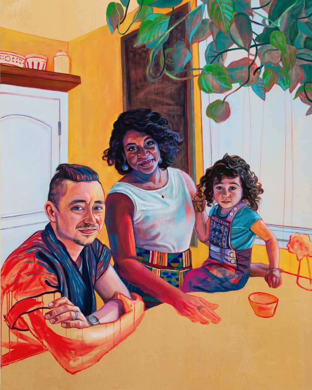 Leslie Barlow's portrait of man, woman and child