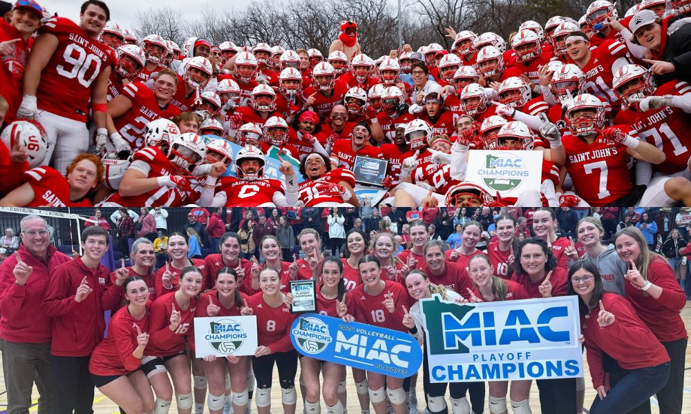 SJU football, CSB volleyball both headed for NCAA postseason