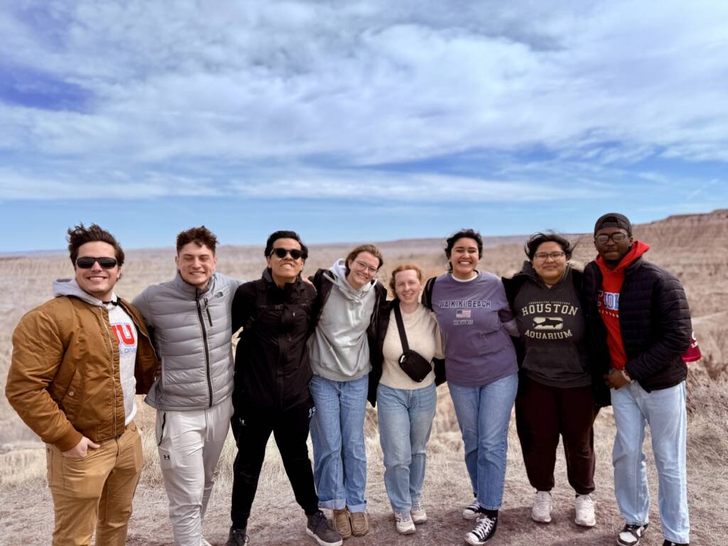 SJU Campus Ministry students on South Dakota's Pine Ridge Reservation. (Photo courtesy of Raphael Ignacio).