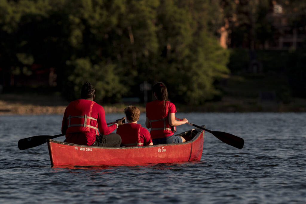 Canoeing on Lake Sagatagan.