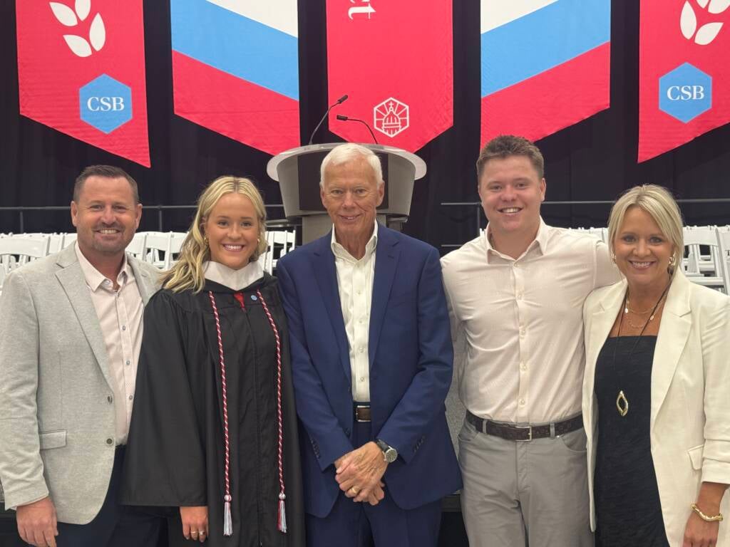 (Left to right) Troy Mattern, Lydia Mattern, Dr. Ronald Hoekstra, Cooper Mattern, Jamie Mattern.