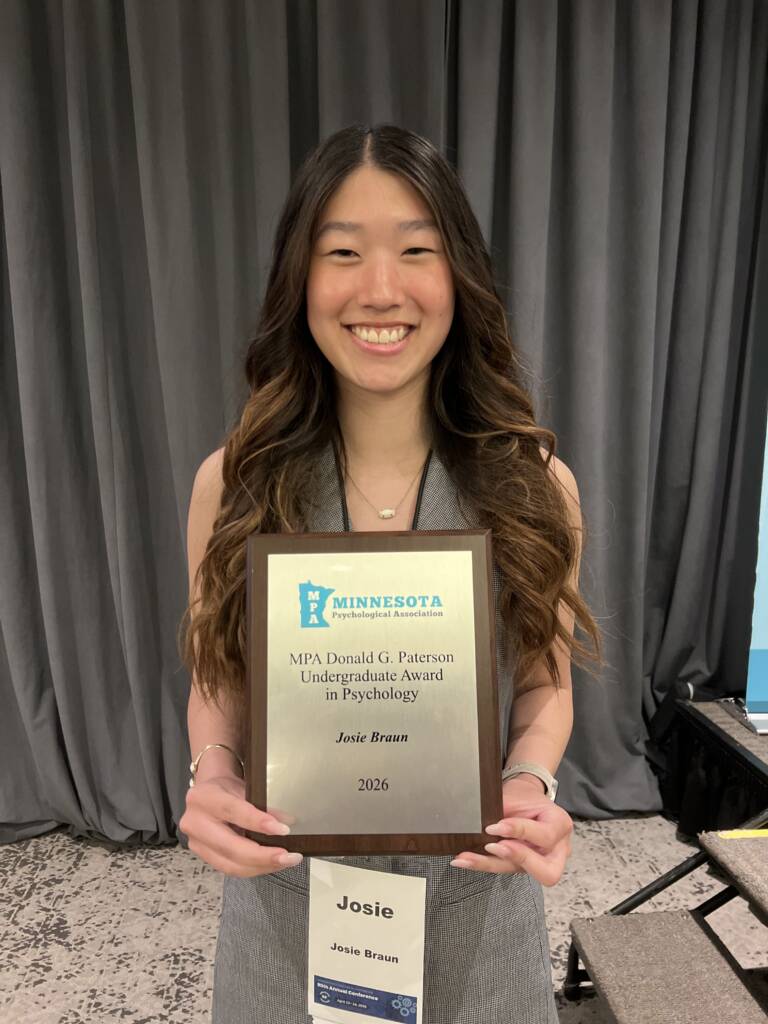 Connecting data with real people earns CSB senior Minnesota’s top psychology student award